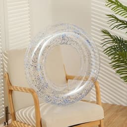 image-Summer Inflatable Ring Donut Inflatable Water Floating Ring Water Floating Mat Adult Children And Teenagers Water Play Supplies