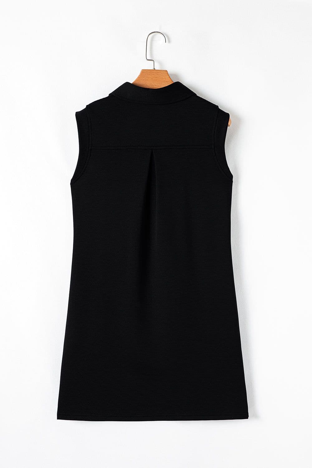 image-Black Sequin Patchwork Mini Dress V Neck