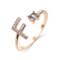 image-New Design Adjustable 26 Initial Letter Ring Fashion Jewelry For Women Simple Elegant Jewelry