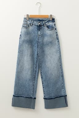 image-Myosotis High Rise Button Zip Fly Jeans - Medium Wash