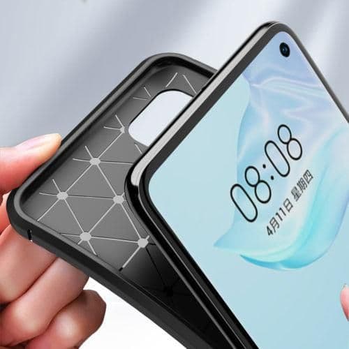 image-Carbon Fibre TPU Black Case - For Huawei P40