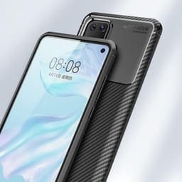 image-Carbon Fibre TPU Black Case - For Huawei P40