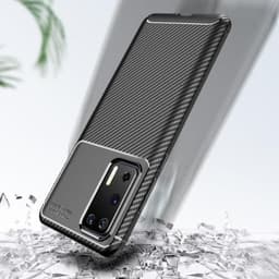 image-Carbon Fibre TPU Black Case - For Huawei P40
