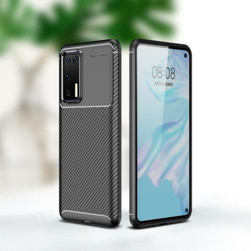 image-Carbon Fibre TPU Black Case - For Huawei P40