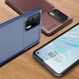 image-Carbon Fibre TPU Black Case - For Huawei P40