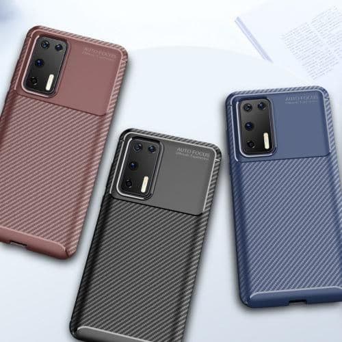 image-Carbon Fibre TPU Black Case - For Huawei P40