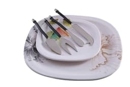 image-Cheese knives set of 4 (Stainless Steel, curved handle)