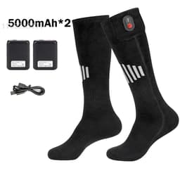 image-Heated Socks Rechargeable 5000mah Electric Heated Skiing Socks Snowboarding Outdoor Sports Foot Warmer Winter Thermal Socks