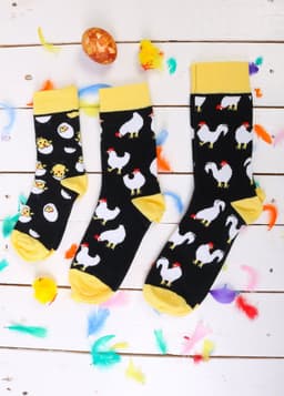 image-CHICK family gift box with 3 pairs of socks