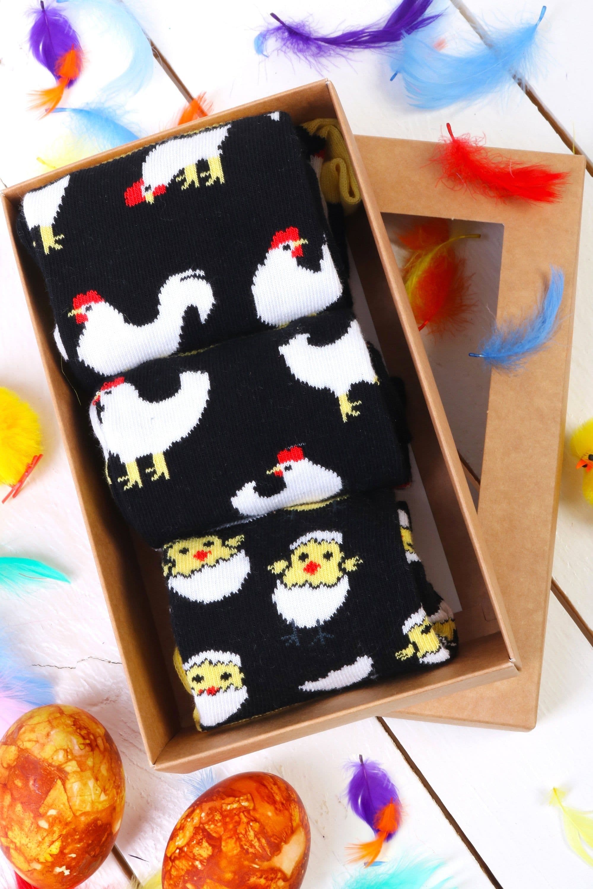 image-CHICK family gift box with 3 pairs of socks