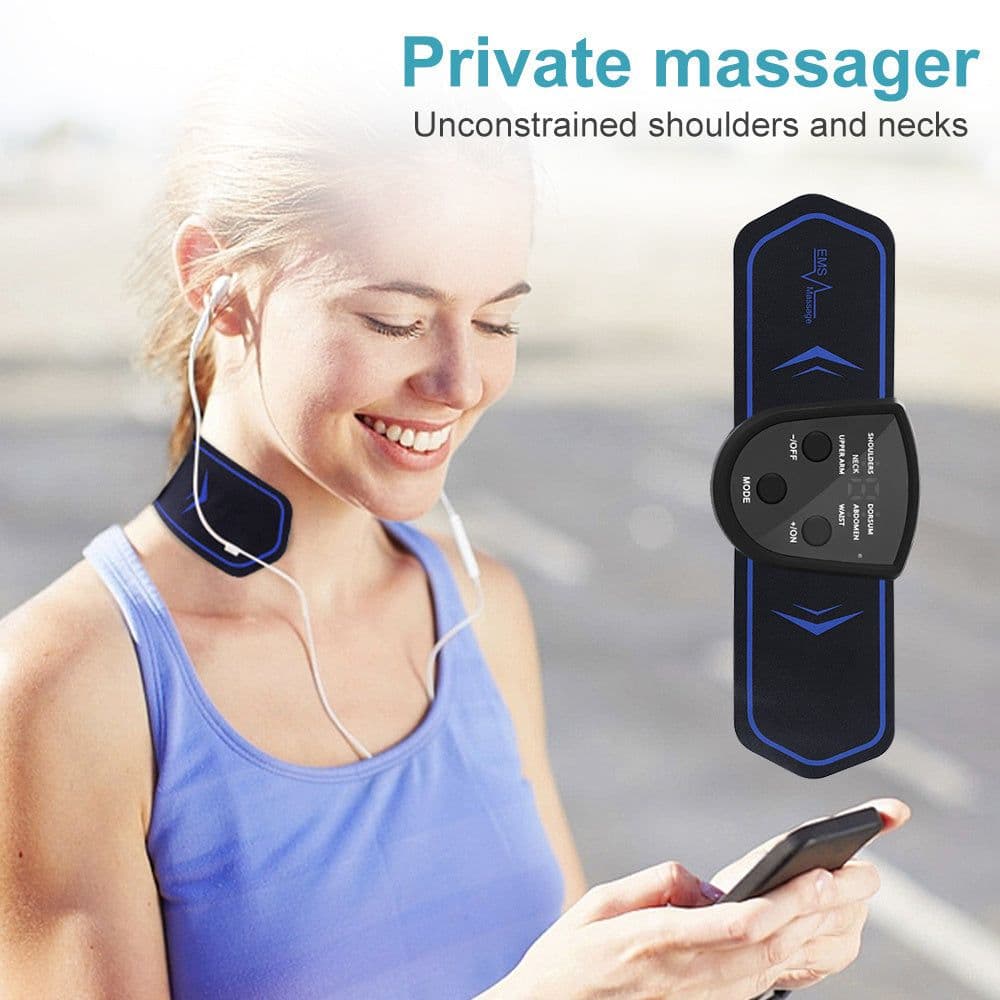 image-Neck Massage Stickers Portable Charging Mini Cervical Massage Patch Muscle Relaxation Low Frequency Massage For Shoulder Neck