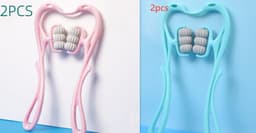 image-Multifunctional Manual Six-wheel Neck Massager Massage Relieve Roller Massage Tool