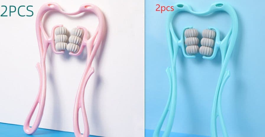 image-Multifunctional Manual Six-wheel Neck Massager Massage Relieve Roller Massage Tool