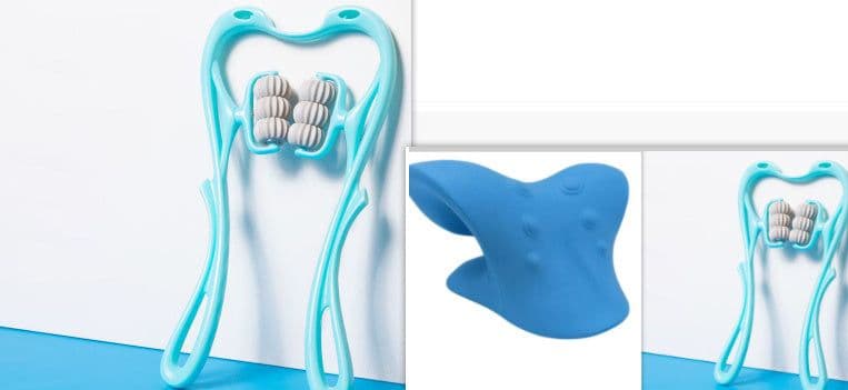 image-Multifunctional Manual Six-wheel Neck Massager Massage Relieve Roller Massage Tool