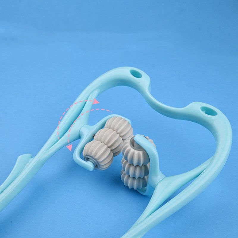 image-Multifunctional Manual Six-wheel Neck Massager Massage Relieve Roller Massage Tool