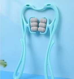 image-Multifunctional Manual Six-wheel Neck Massager Massage Relieve Roller Massage Tool