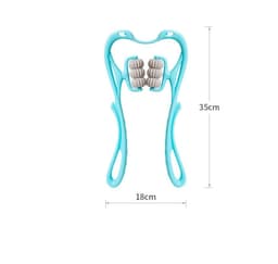 image-Multifunctional Manual Six-wheel Neck Massager Massage Relieve Roller Massage Tool