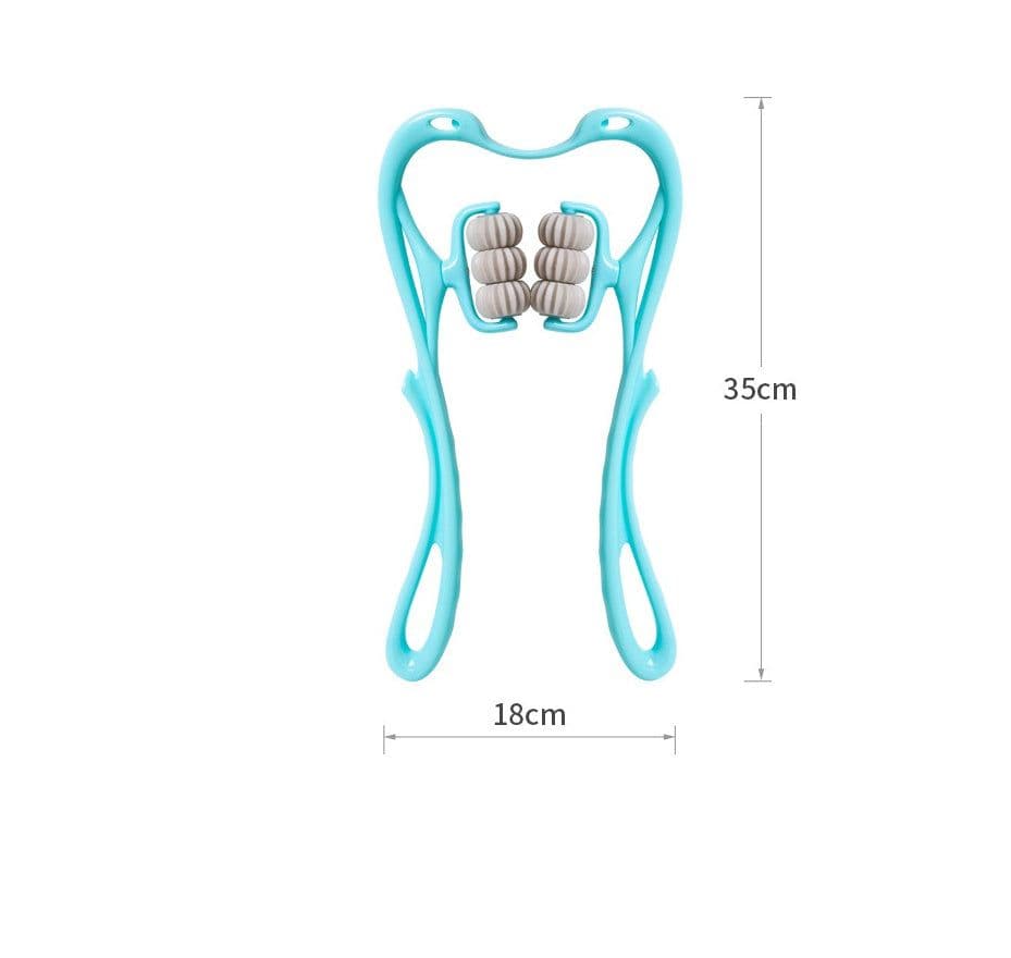 image-Multifunctional Manual Six-wheel Neck Massager Massage Relieve Roller Massage Tool