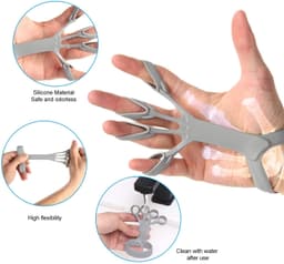 image-Silicone Grip Device Finger Exercise Stretcher Arthritis Hand Grip Trainer Strengthen Rehabilitation Training To Relieve Pain