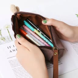 image-Coconut Horse Pencil Case Stationery Canvas Pencil Case Large Capacity Multifunctional