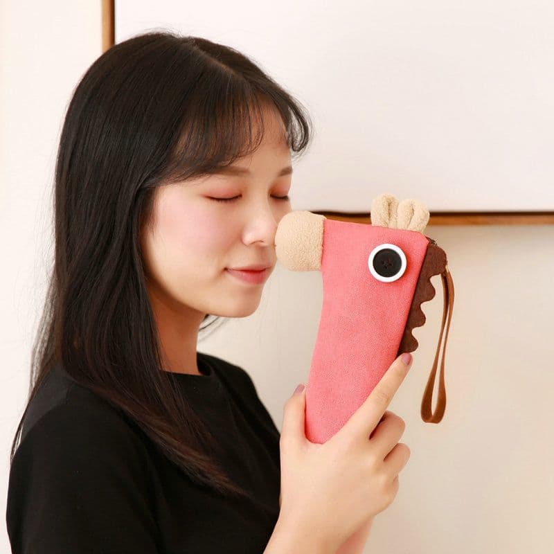 image-Coconut Horse Pencil Case Stationery Canvas Pencil Case Large Capacity Multifunctional