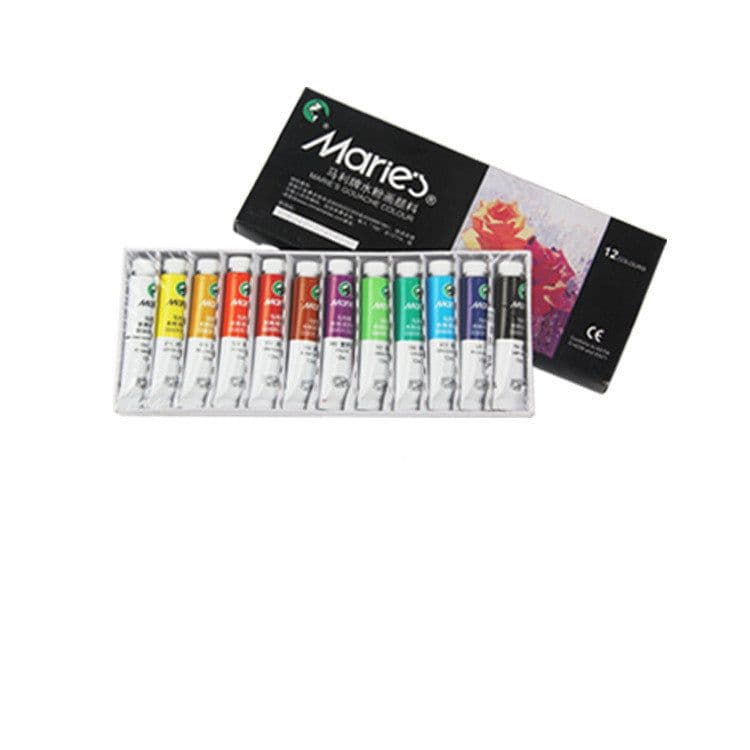 image-Marley Gouache Pigment 12ml Boxed 12 Colors 18 Colors 24 Colors Pigments