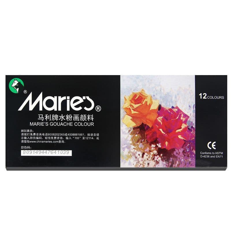 image-Marley Gouache Pigment 12ml Boxed 12 Colors 18 Colors 24 Colors Pigments
