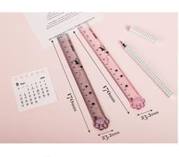 image-Student Creative Stationery Measuring Ruler Transparent Plastic