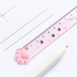 image-Student Creative Stationery Measuring Ruler Transparent Plastic