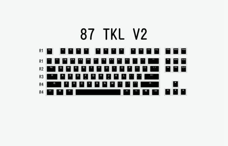 image-Budino V2 Pbt Doubleshot Keycap Oem Retroilluminato Per Tastiera MeccanicaBianco Nero Gh60 Poker 87 Tkl 104 108 Ansi iso Xd64 Xd68