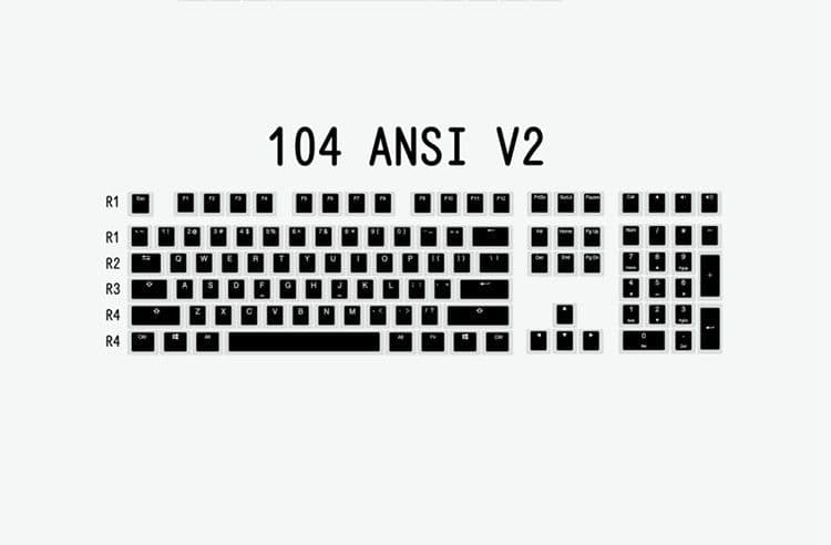 image-Budino V2 Pbt Doubleshot Keycap Oem Retroilluminato Per Tastiera MeccanicaBianco Nero Gh60 Poker 87 Tkl 104 108 Ansi iso Xd64 Xd68