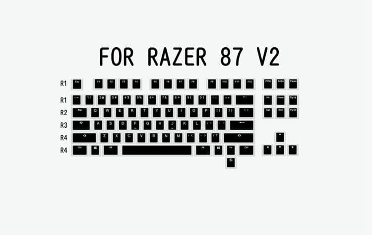 image-Budino V2 Pbt Doubleshot Keycap Oem Retroilluminato Per Tastiera MeccanicaBianco Nero Gh60 Poker 87 Tkl 104 108 Ansi iso Xd64 Xd68