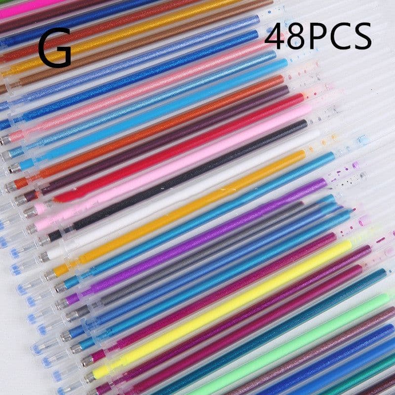 image-Glittering Gel 48-Color Fluorescent High-Gloss Hand Account Refill
