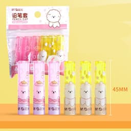 image-Universal Pen Cap Pen Sleeve Lengthened Extender Pen Holder Pen Cap Children