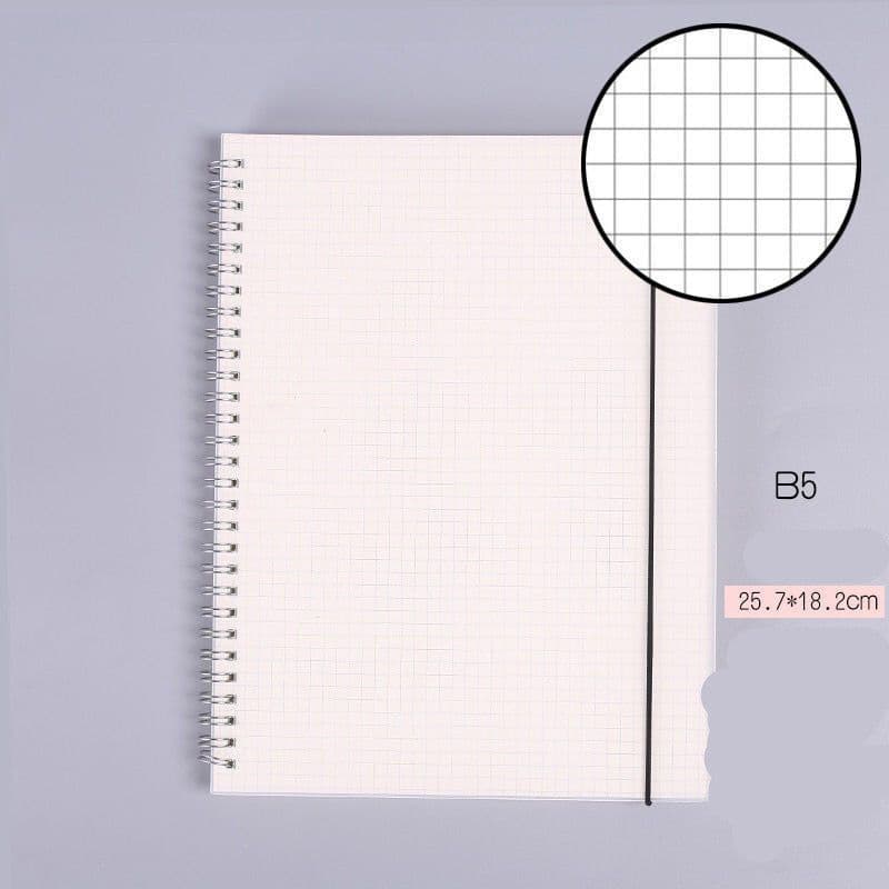 image-B5 Coil Grid Book Super Thick And Simple High School And College Student Classroom Notebooks Postgraduate Entrance Examination Grid Wrong Question Grid Book