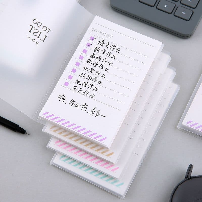 image-PP Frosted Notebook With Tearable Notes