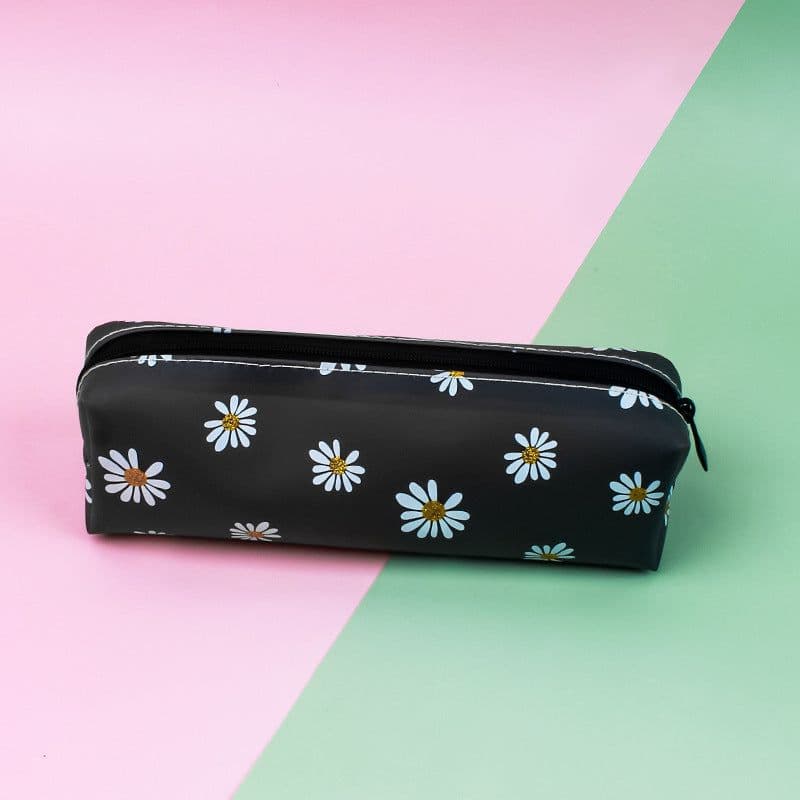 image-Transparent Tpv Girl Cosmetics Daisy Storage Bag Student Pencil Case