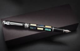 image-Ceramic Color Lacquer Pen And Peach Wood Crafting Pen