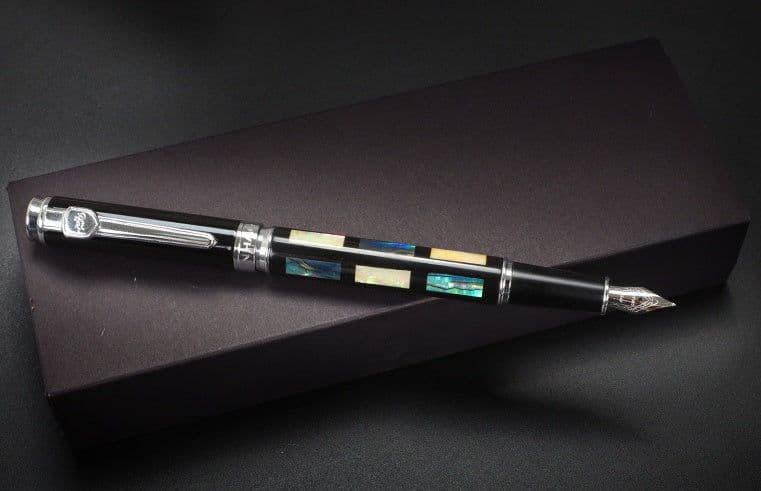 image-Ceramic Color Lacquer Pen And Peach Wood Crafting Pen