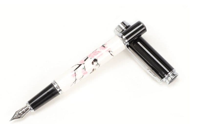 image-Ceramic Color Lacquer Pen And Peach Wood Crafting Pen