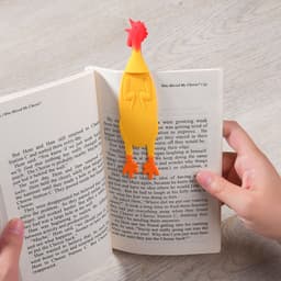 image-Creative Silicone Screaming Chicken Reading Bookmark