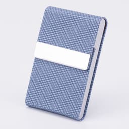 image-Business Fashion Male Stainless Steel Thick Cigarette Case Anti-pressure Sticker PU Office Gift Box