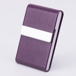image-Business Fashion Male Stainless Steel Thick Cigarette Case Anti-pressure Sticker PU Office Gift Box