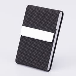 image-Business Fashion Male Stainless Steel Thick Cigarette Case Anti-pressure Sticker PU Office Gift Box