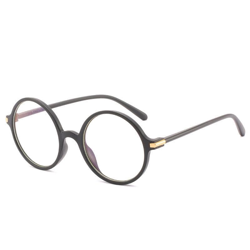 image-The New Transparent Frame Round Frame Glasses Students Can Be Equipped With Myopia Glasses Frame Retro Literary Glasses