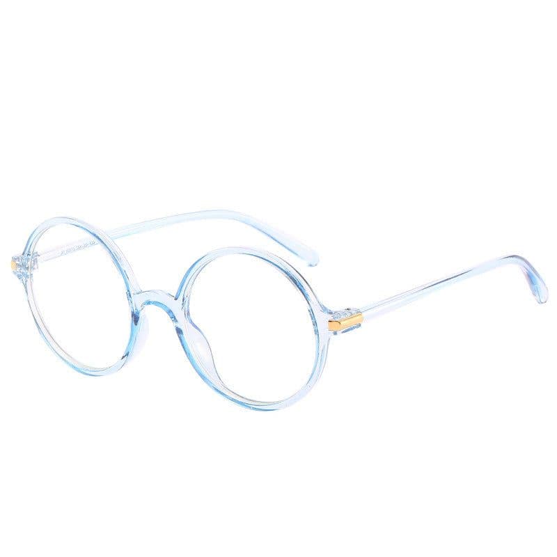 image-The New Transparent Frame Round Frame Glasses Students Can Be Equipped With Myopia Glasses Frame Retro Literary Glasses