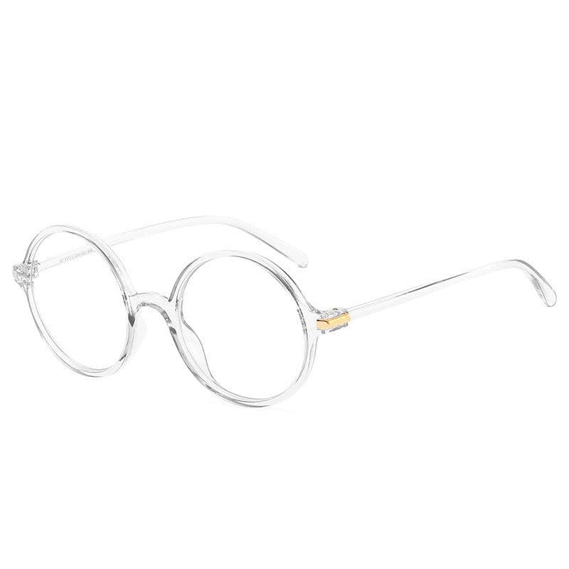image-The New Transparent Frame Round Frame Glasses Students Can Be Equipped With Myopia Glasses Frame Retro Literary Glasses