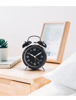 image-Big Sound Metal Personality Lazy Small Alarm Clock Luminous Simple Silent Bedside
