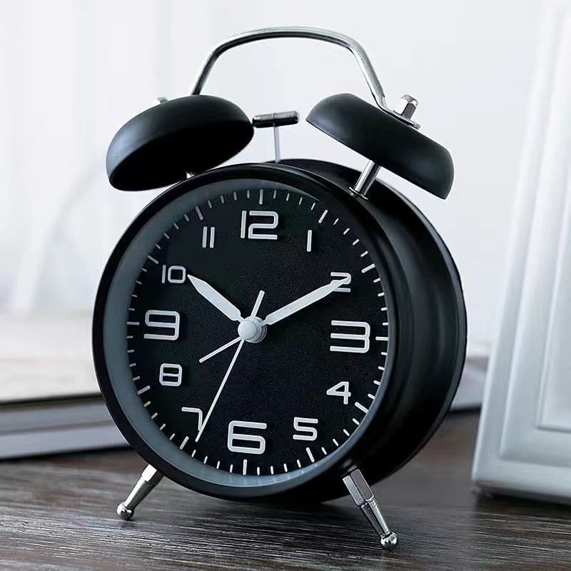 image-Big Sound Metal Personality Lazy Small Alarm Clock Luminous Simple Silent Bedside