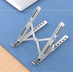 image-Laptop Aluminum Alloy Desktop Heightening Bracket Heat Dissipation Folding Portable Storage Base Lifter